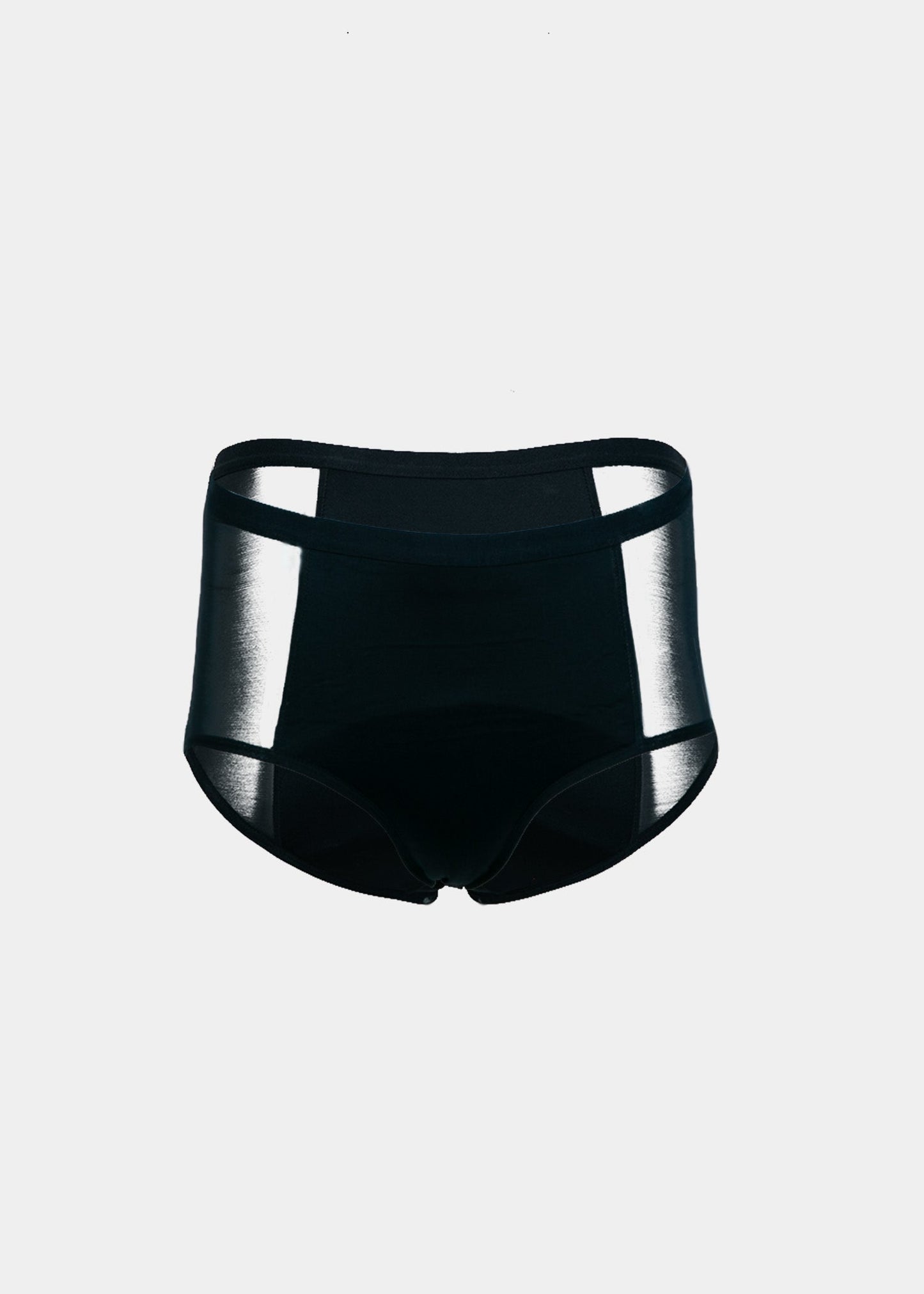 Sheer Side Panel Leakproof High Waisted Brief - Moderate Hold