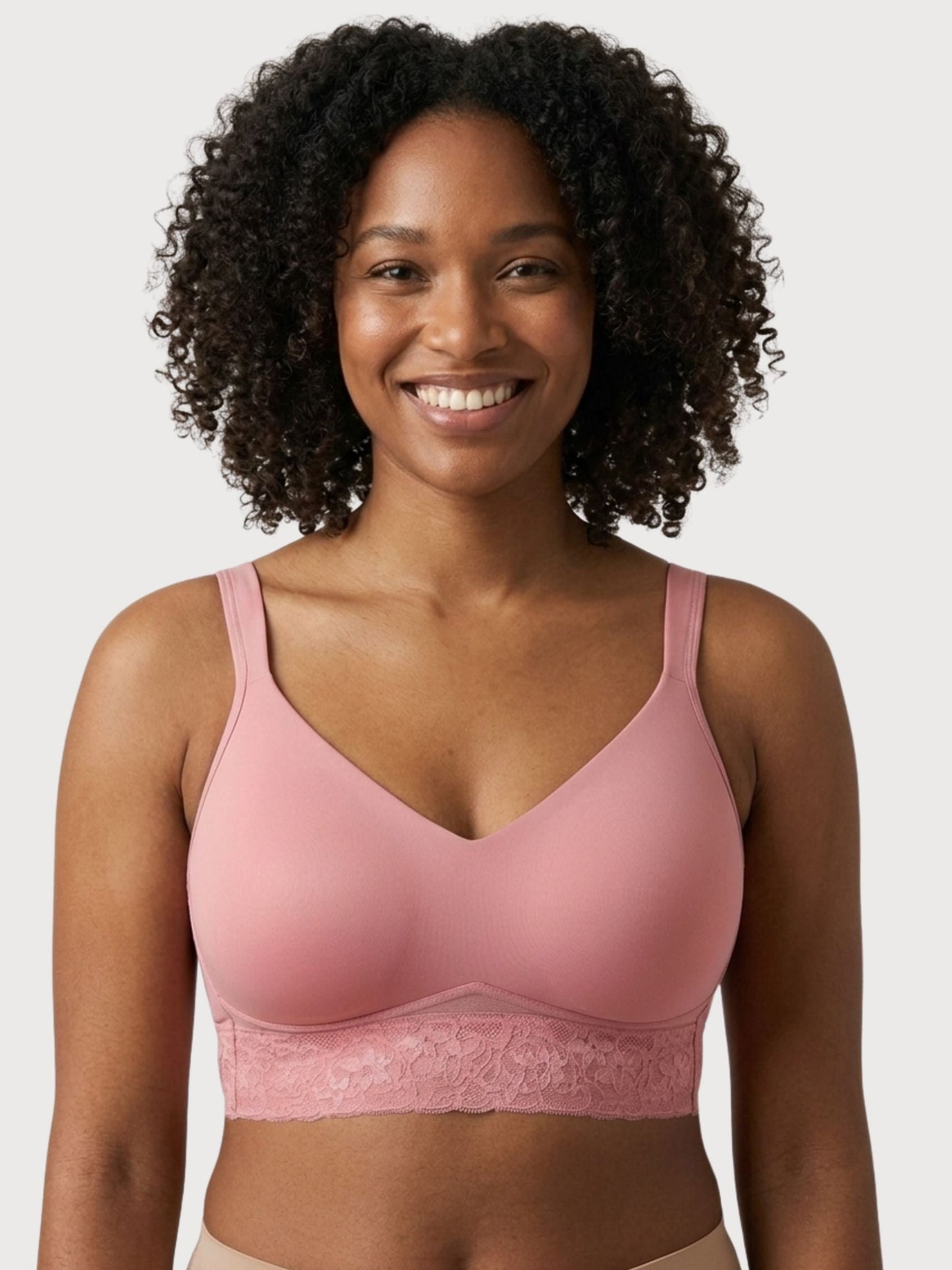 Molded Cup Bra With Lace Trim