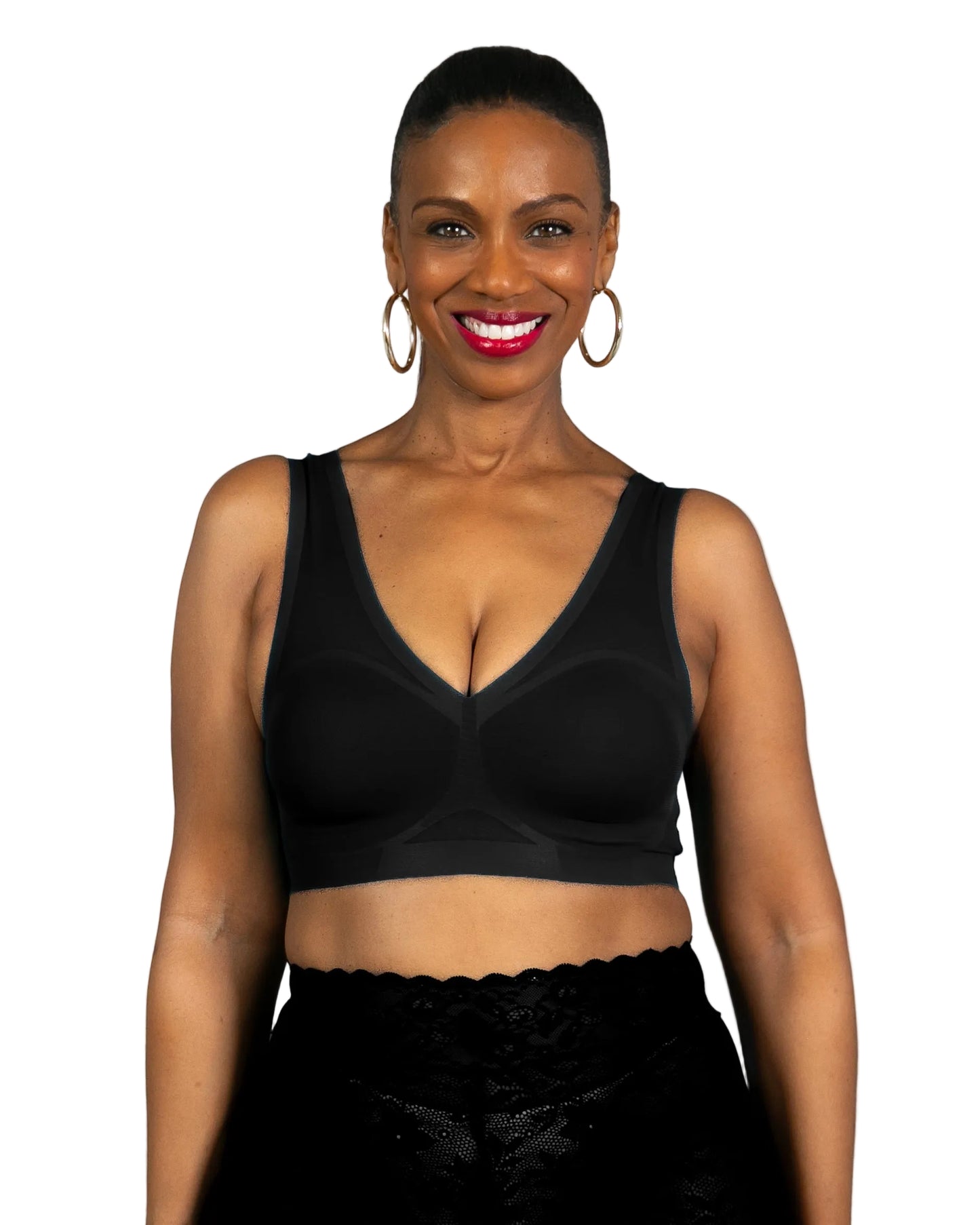 Invisible Edge Double Bonded Mesh Bra with Removable Pads