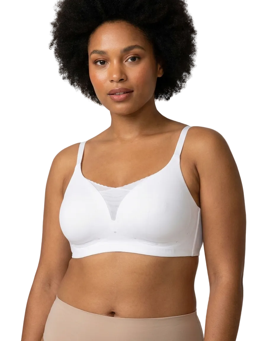 Perforated Gel Bra with Mesh Detail