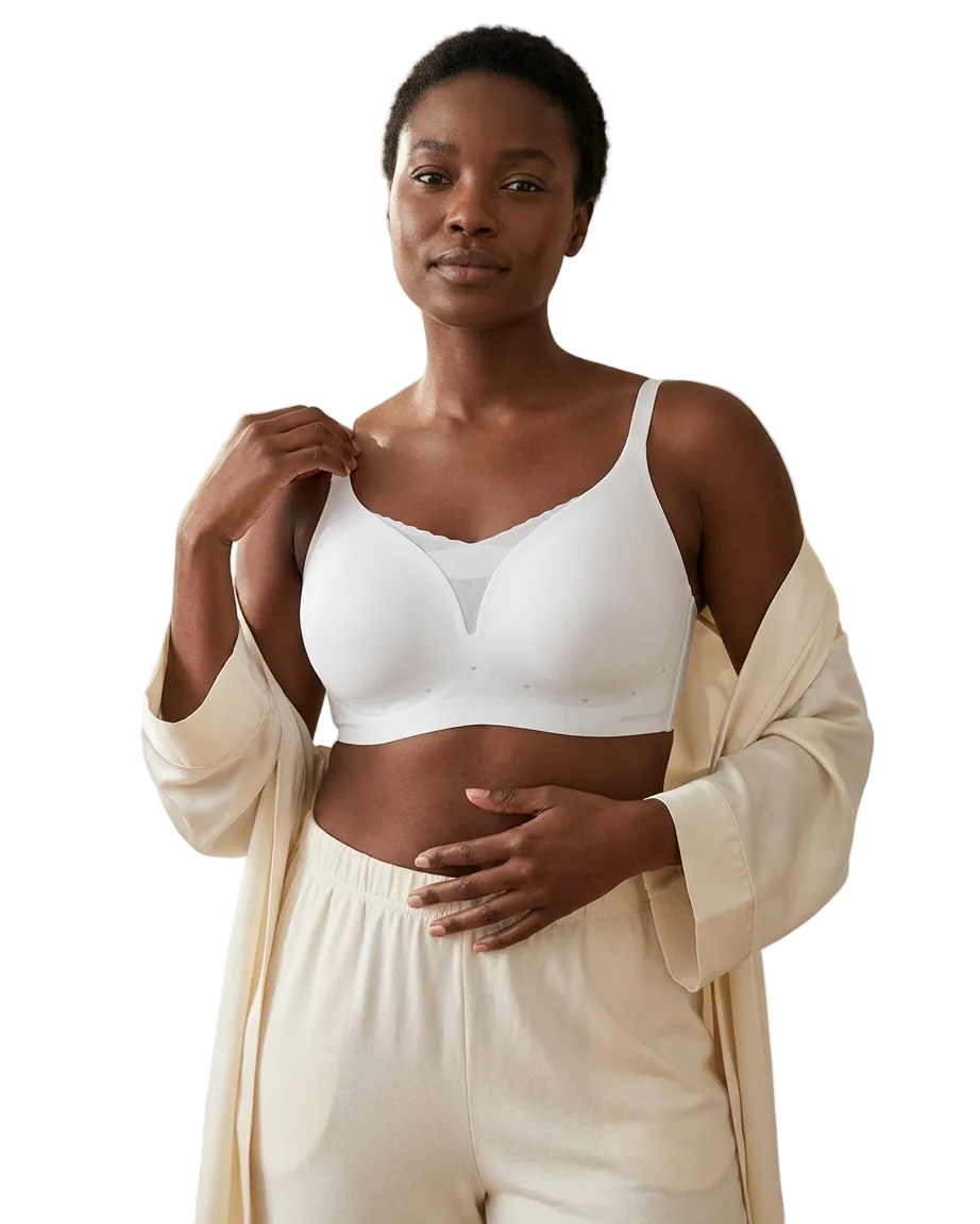 Perforated Gel Bra with Mesh Detail