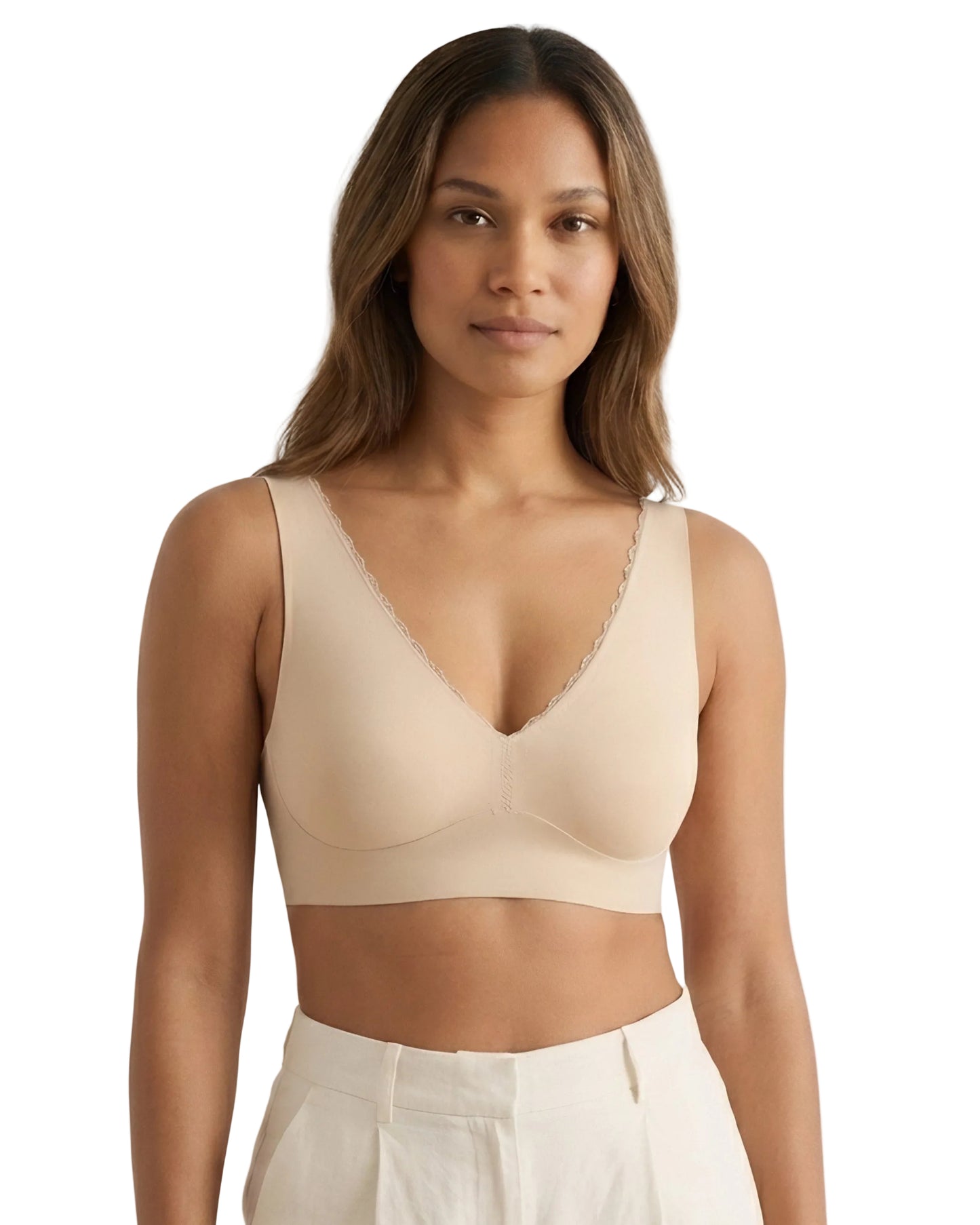 Infinity Edge Deep Plunge Bra with Back Closure
