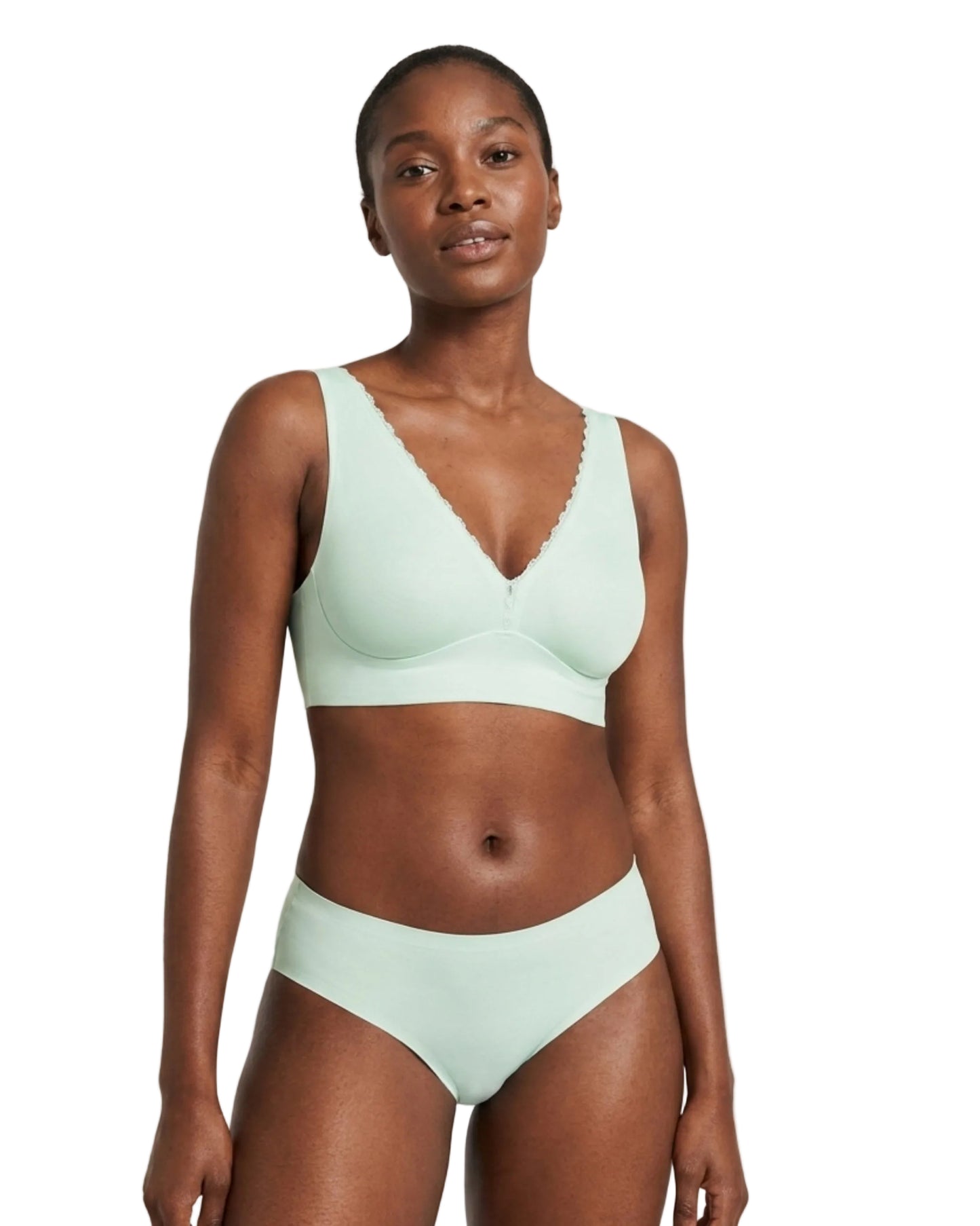 Infinity Edge Deep Plunge Bra with Back Closure