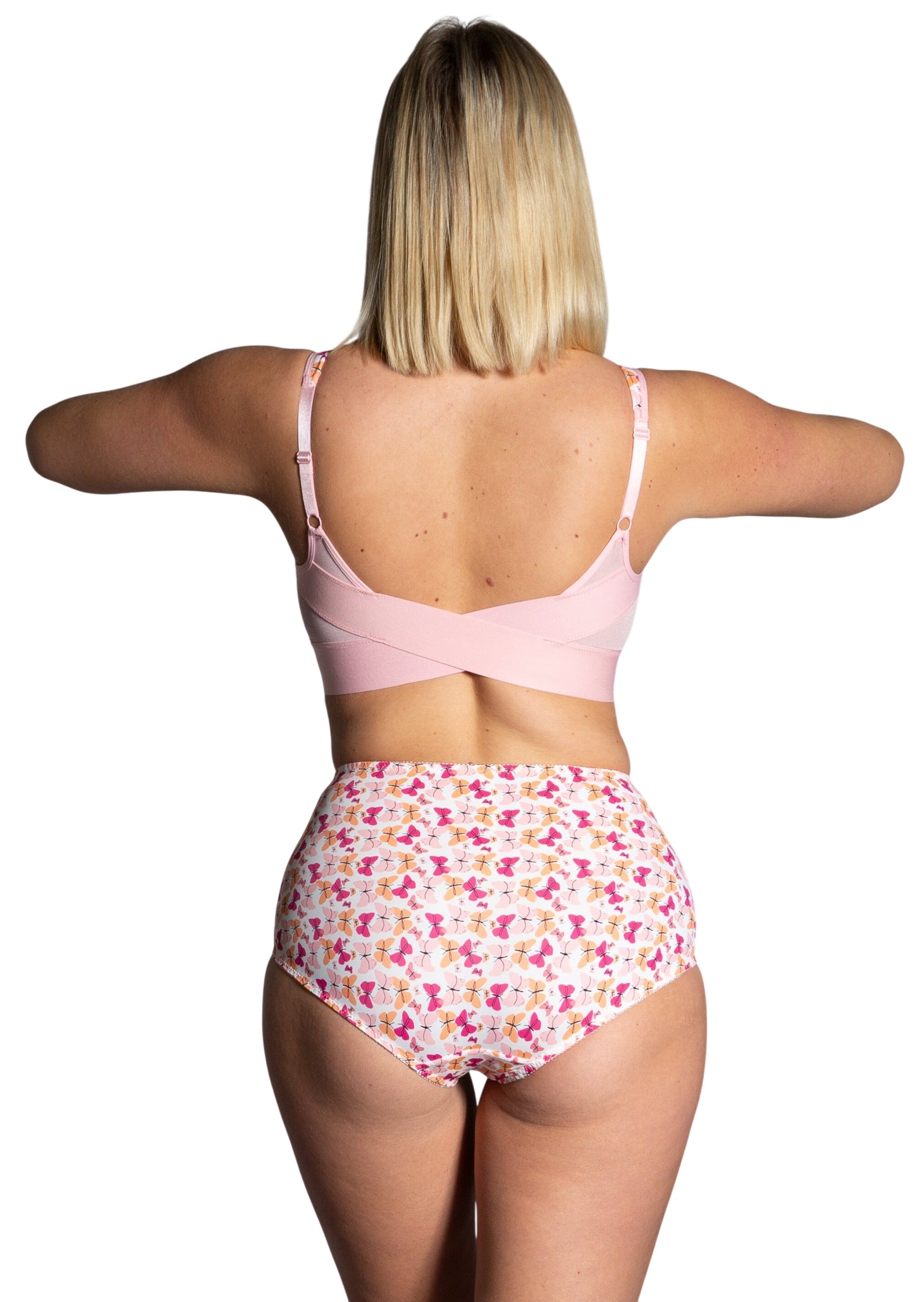 Style 4113-Full Coverage Brief Panty - Back Butterfly