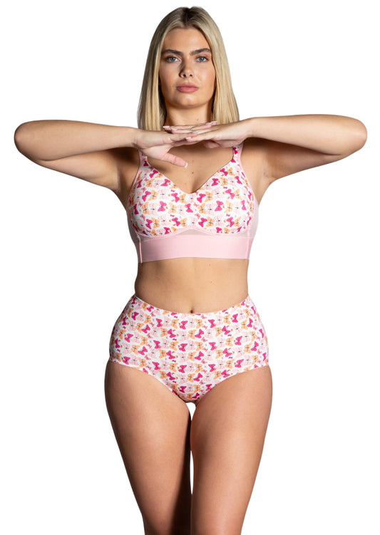 Style 4113-Full Coverage Brief Panty - Front Butterfly