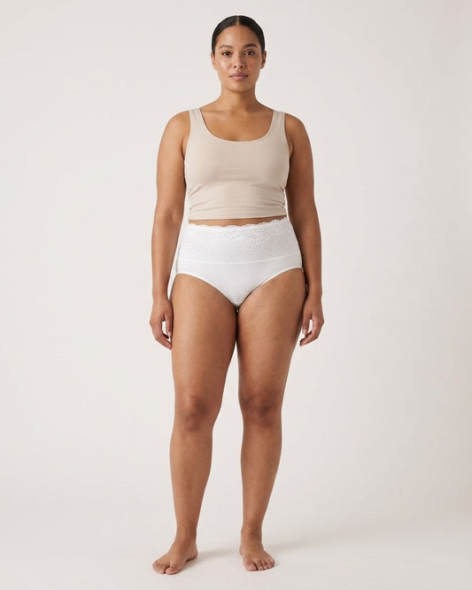 Seamless Brief with Lace Overlay : Sale Colors