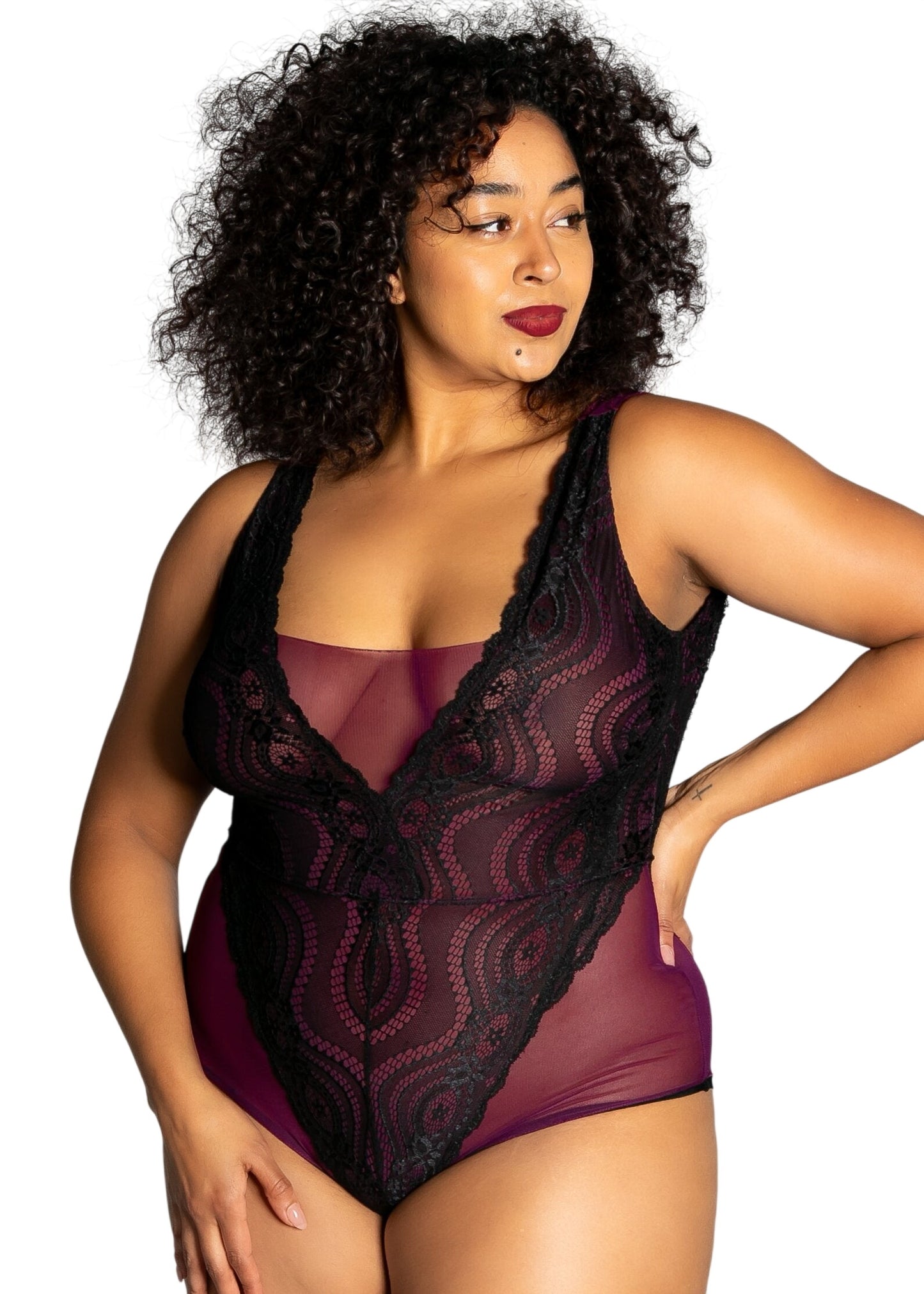 Up All Night Lace Bodysuit - style 4807