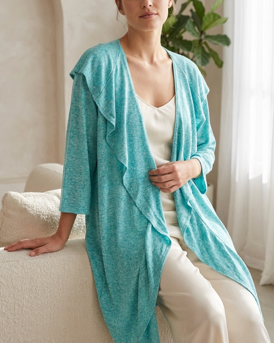 3/4 Sleeve Ruffle Sweater - Final Sale