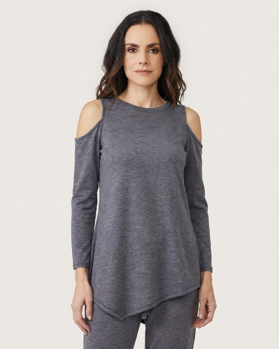 Cold Shoulder Long Sleeve Top - FINAL SALE