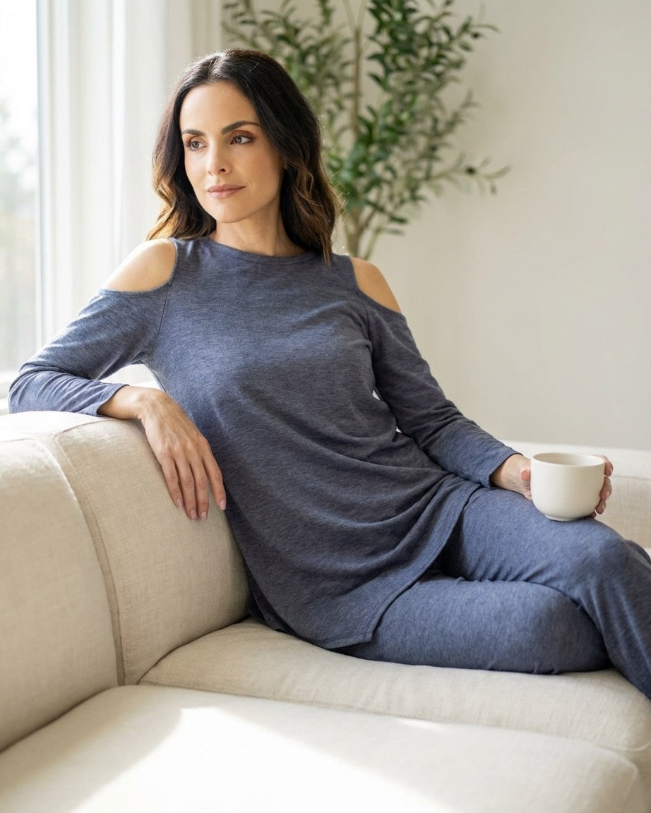 Cold Shoulder Long Sleeve Top - FINAL SALE