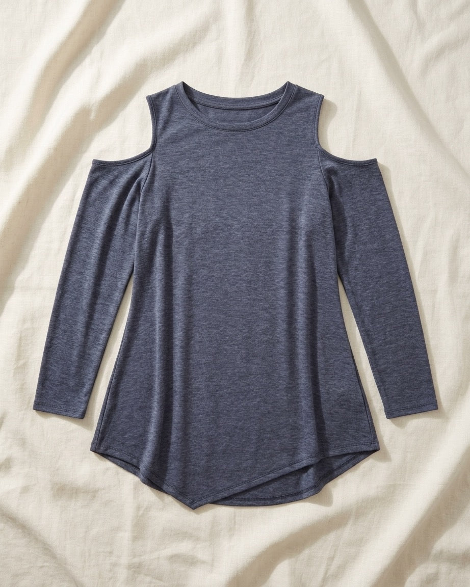 Cold Shoulder Long Sleeve Top - FINAL SALE