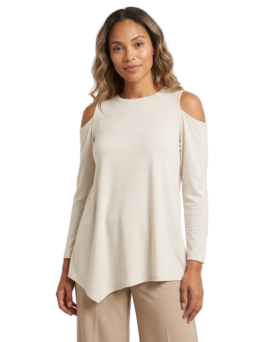 Cold Shoulder Long Sleeve Top - FINAL SALE