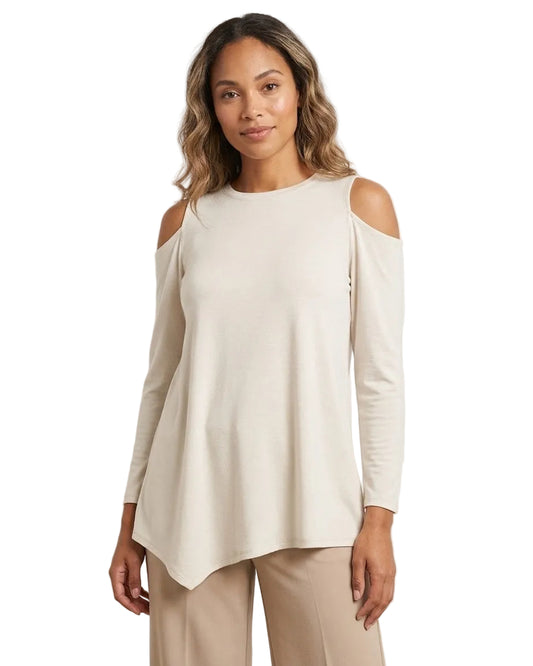 Cold Shoulder Long Sleeve Top - FINAL SALE