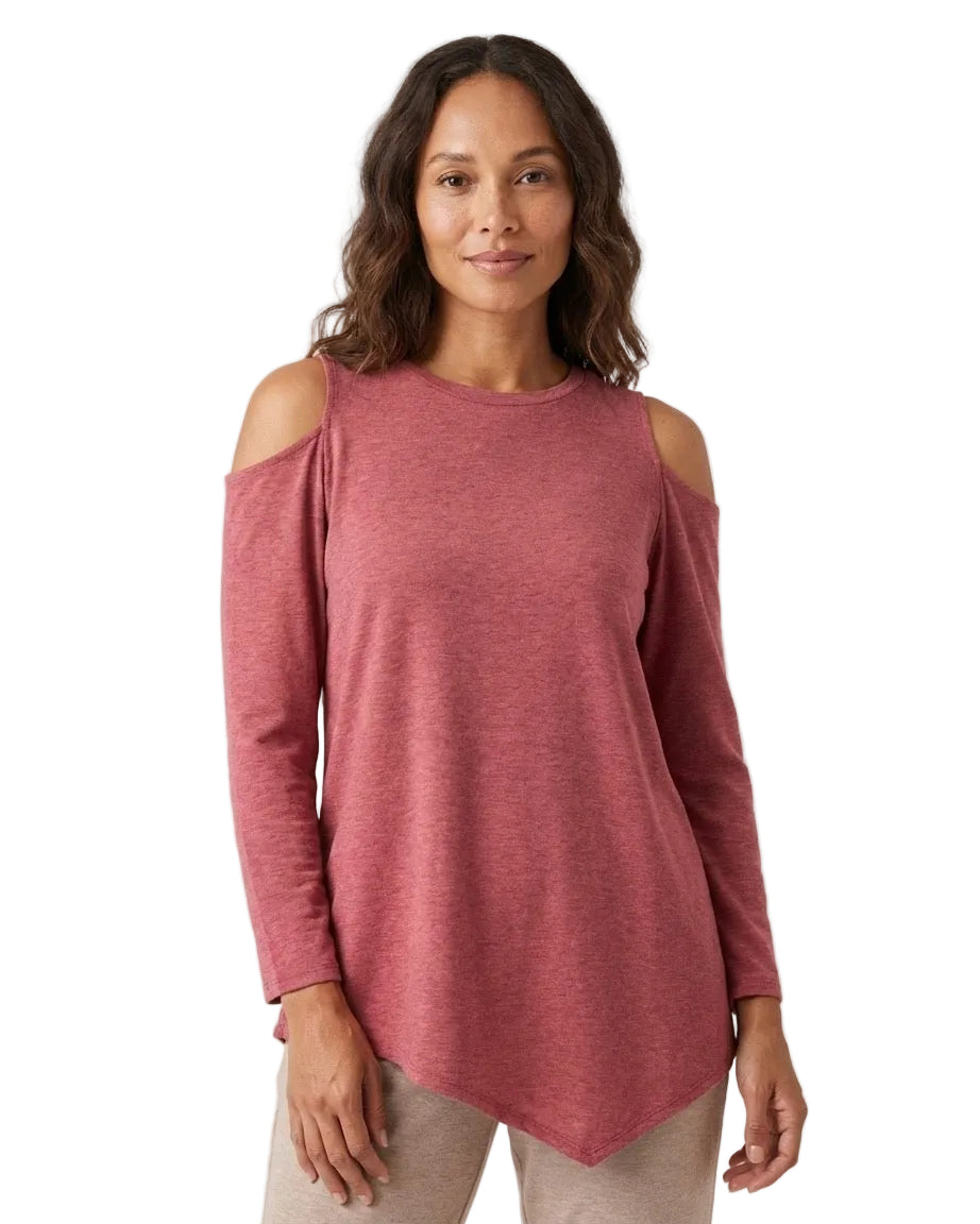 Cold Shoulder Long Sleeve Top - FINAL SALE