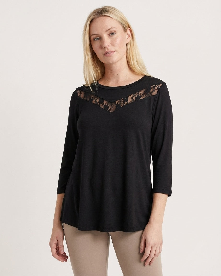 Lace Inset Top - FINAL SALE