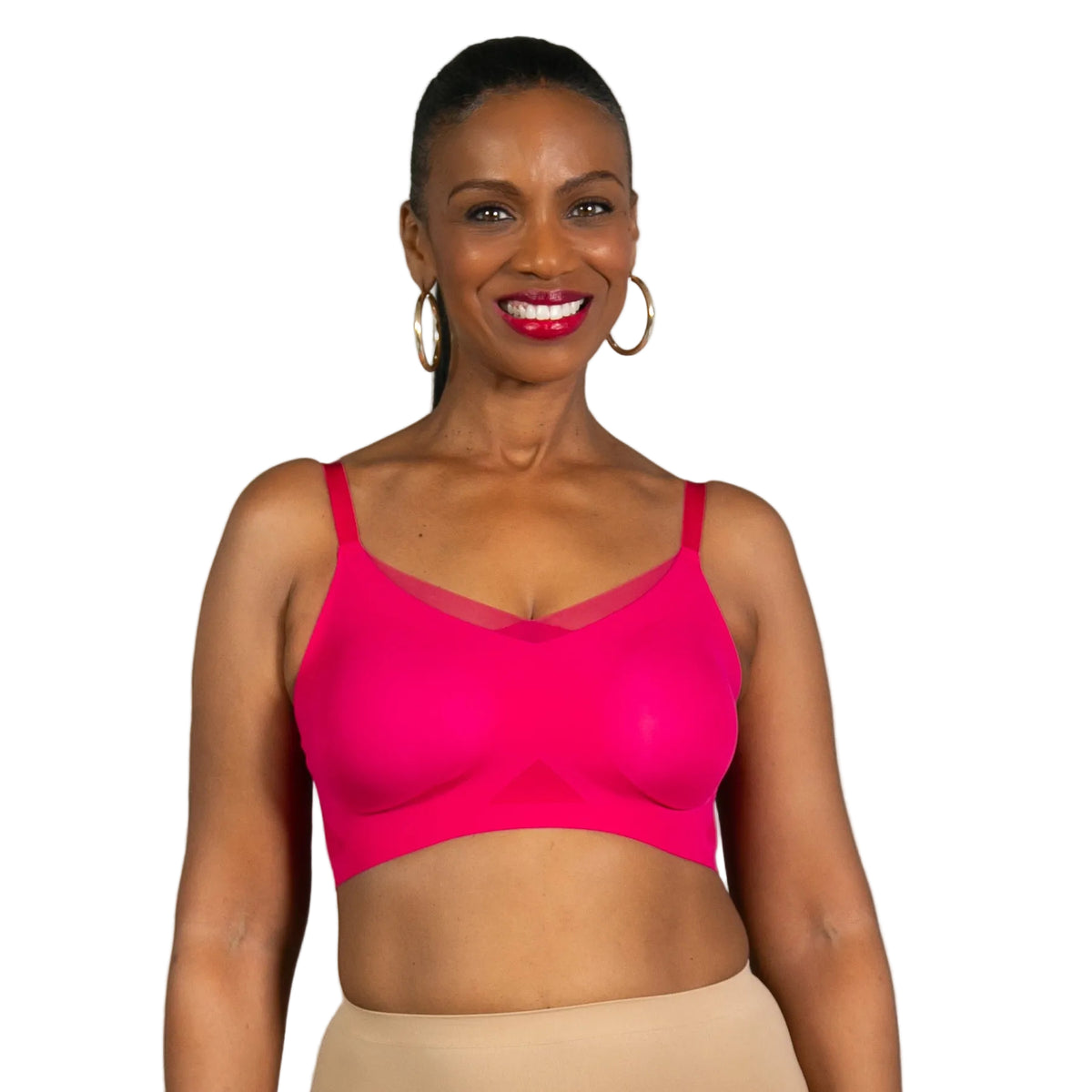 Invisible Edge Bra w. Mesh Cut-out Detail