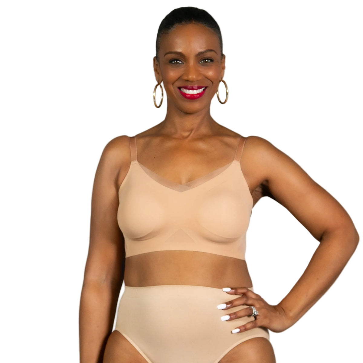Invisible Edge Bra w. Mesh Cut-out Detail