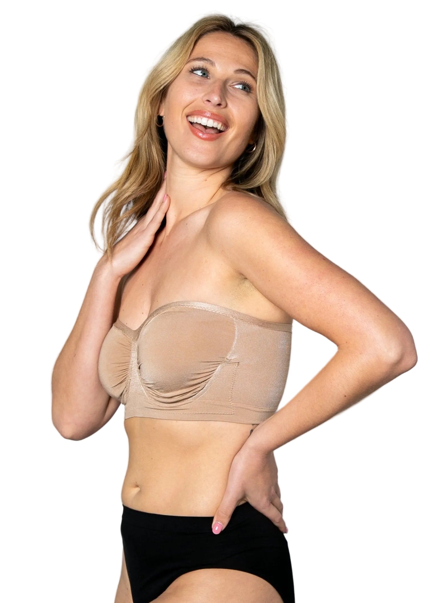 Antimicrobial Sweetheart Neckline Underwire Bandeau Bra_Rhonda_Shear_0