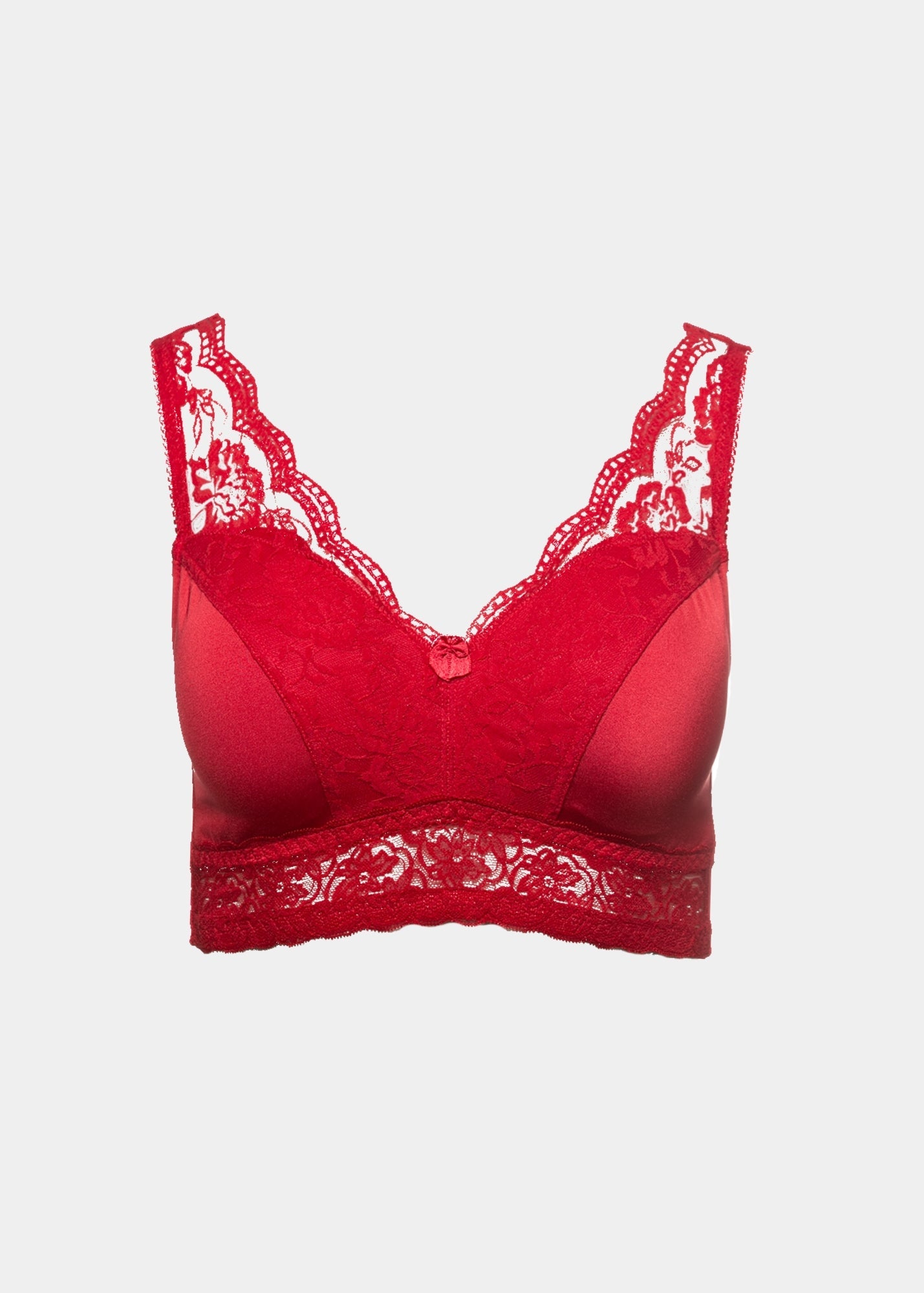 Style 6729 - Pin Up with Removable Pads - Beloved Red front Ghost Mannequin 