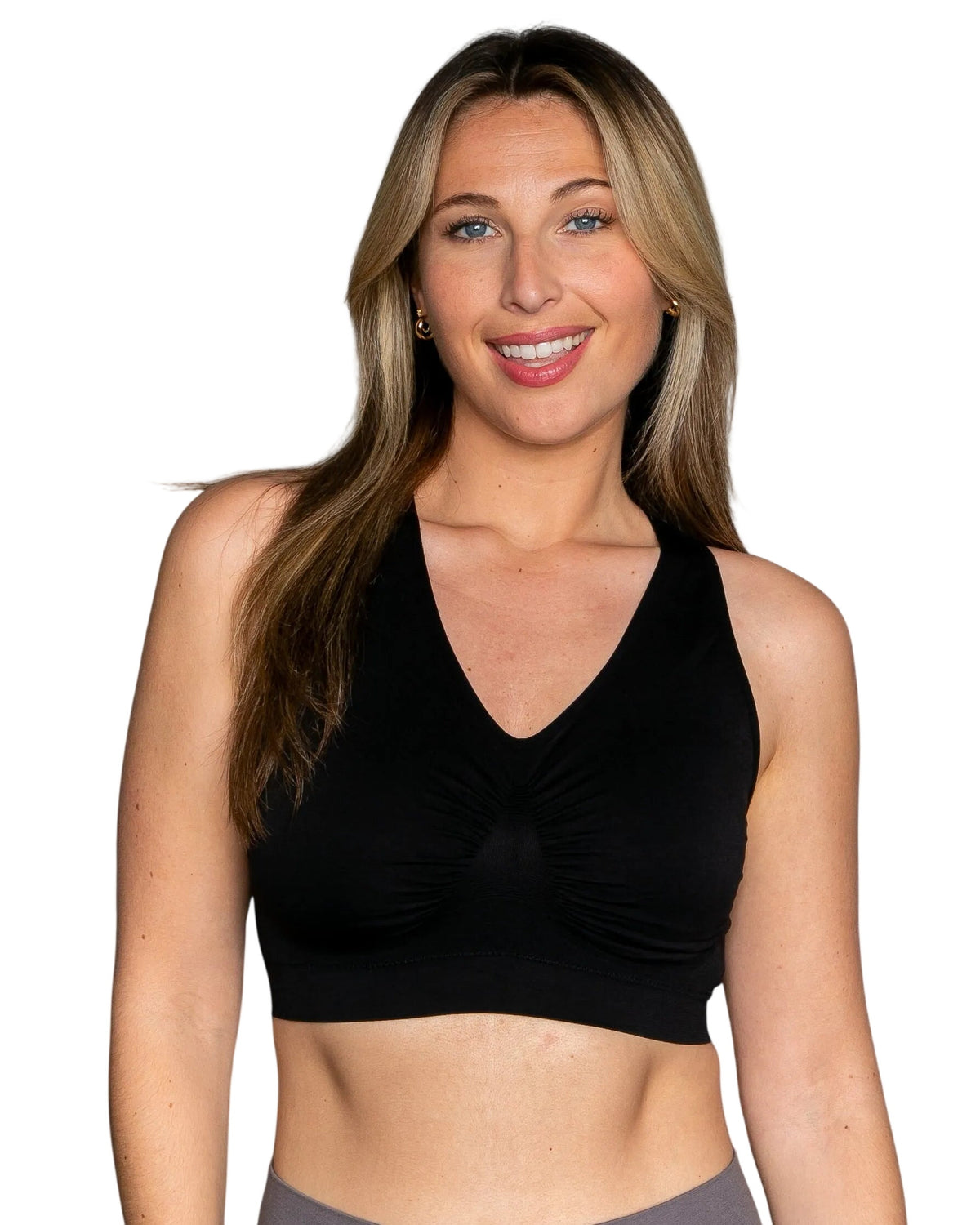 Seamless Racerback Ahh Bra by Rhonda Shear — wire-free racerback bra