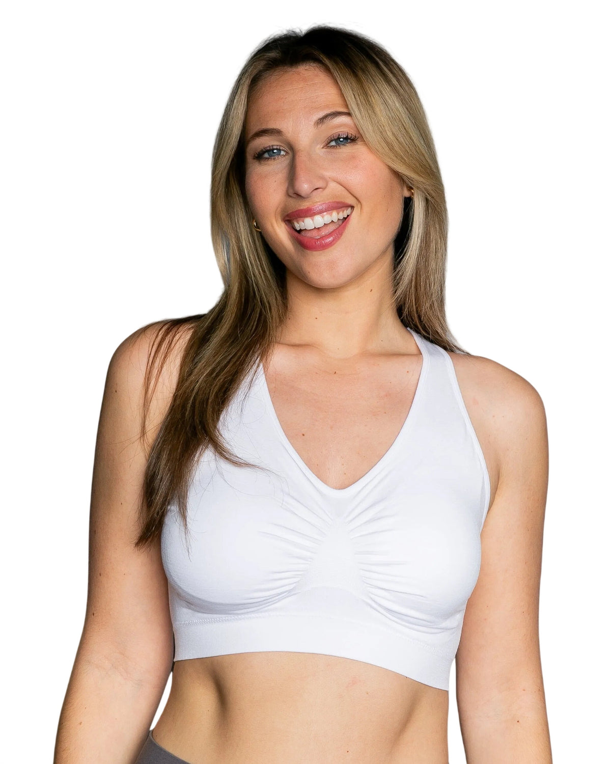 Seamless Racerback Ahh Bra by Rhonda Shear — wire-free racerback bra