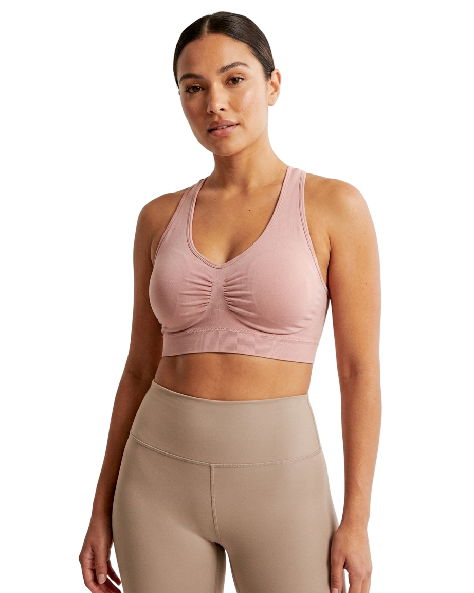 Seamless Racerback Ahh Bra by Rhonda Shear — wire-free racerback bra
